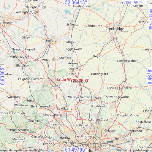 Little Wymondley on map