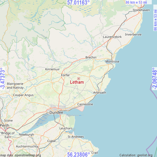 Letham on map