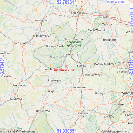 Leintwardine on map