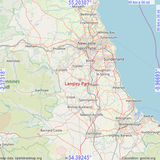 Langley Park on map