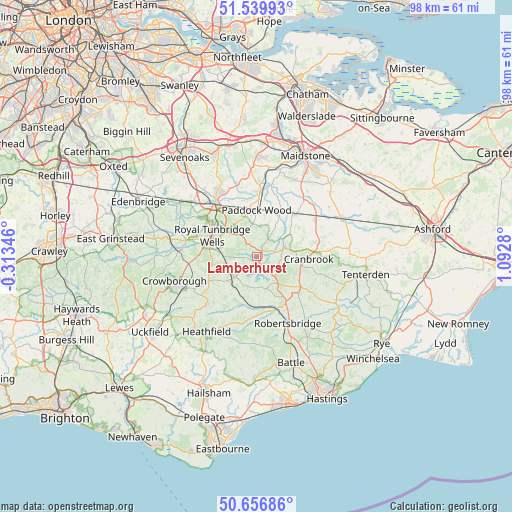 Lamberhurst on map