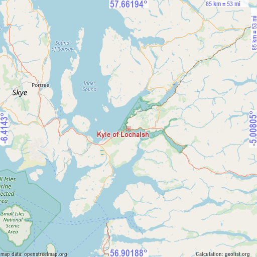 Kyle of Lochalsh on map