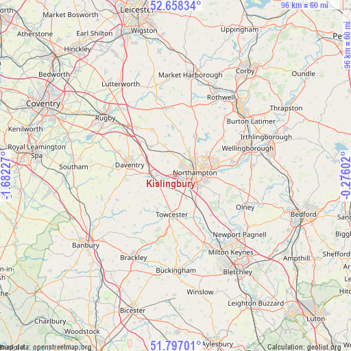 Kislingbury on map