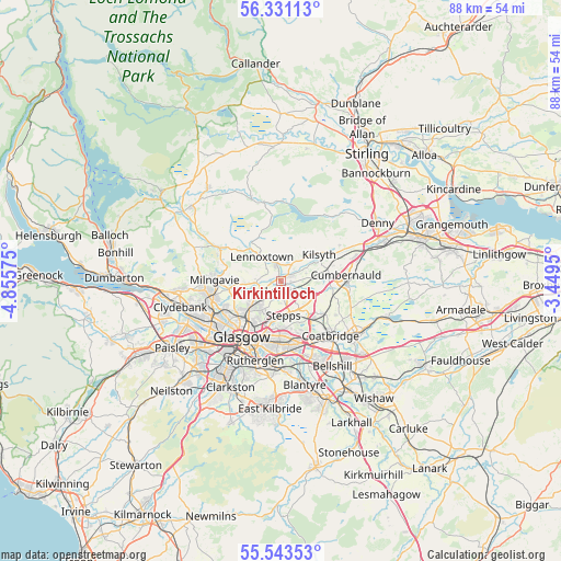 Kirkintilloch on map
