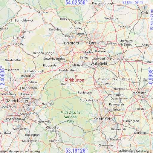 Kirkburton on map