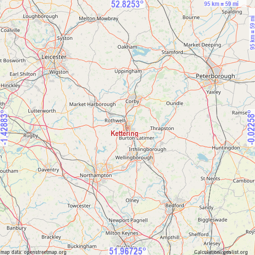 Kettering on map