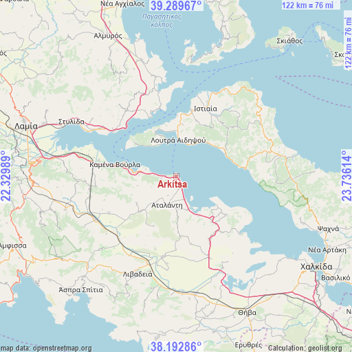 Arkítsa on map