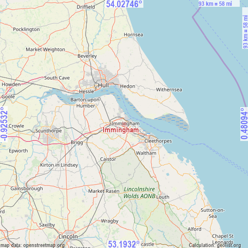 Immingham on map