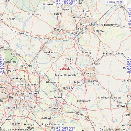 Ibstock on map