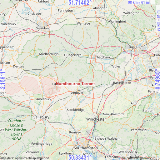 Hurstbourne Tarrant on map
