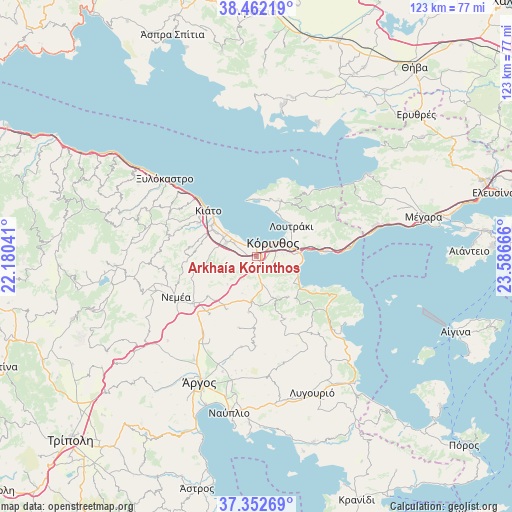 Arkhaía Kórinthos on map