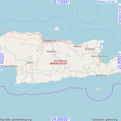 Arkalochóri on map