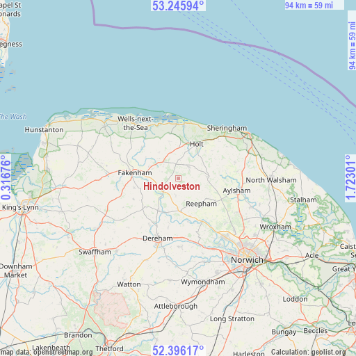 Hindolveston on map