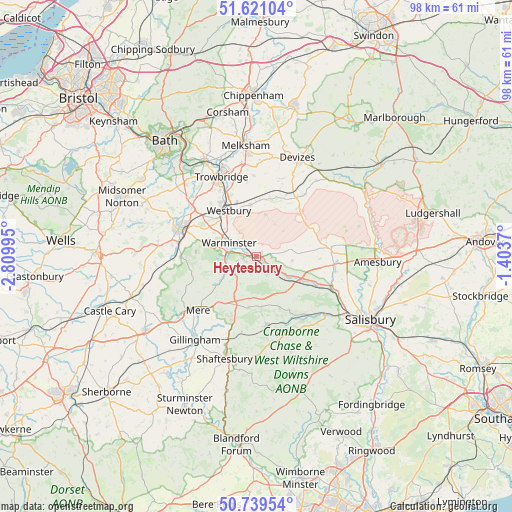 Heytesbury on map