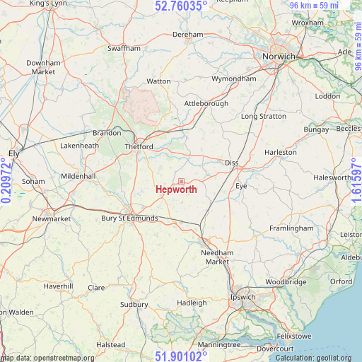 Hepworth on map