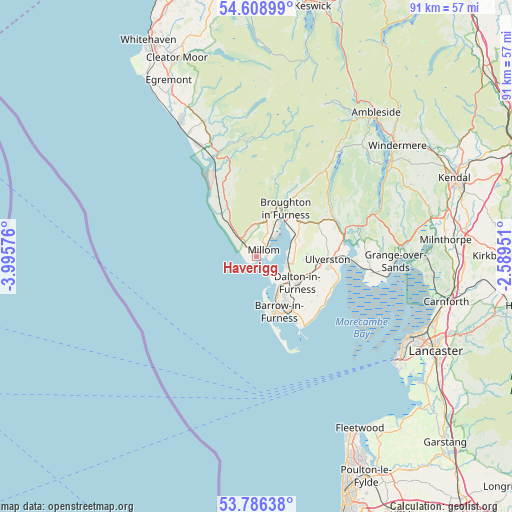 Haverigg on map