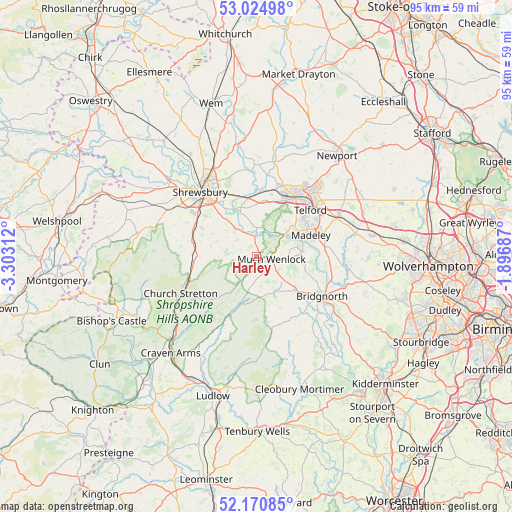 Harley on map