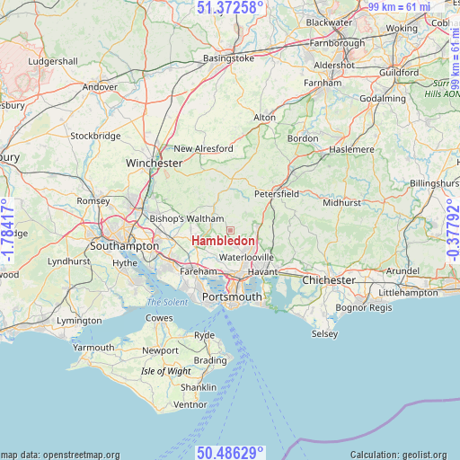 Hambledon on map