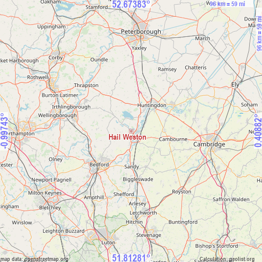 Hail Weston on map