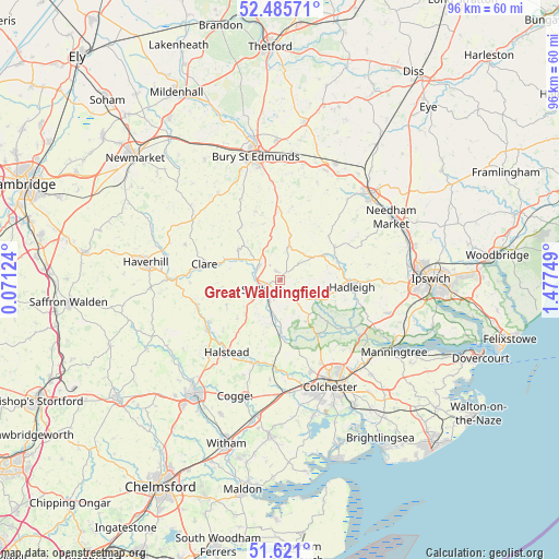 Great Waldingfield on map