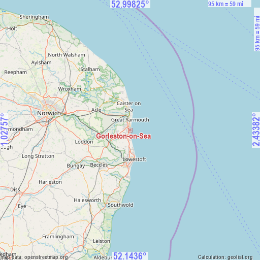 Gorleston-on-Sea on map