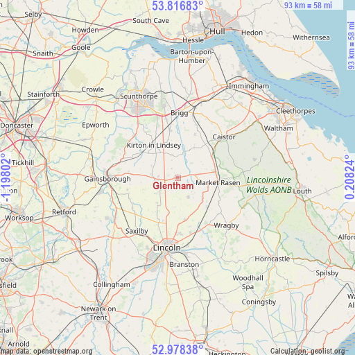 Glentham on map