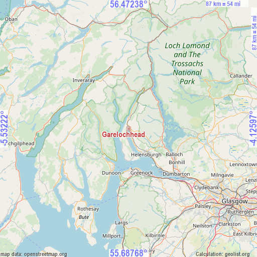 Garelochhead on map