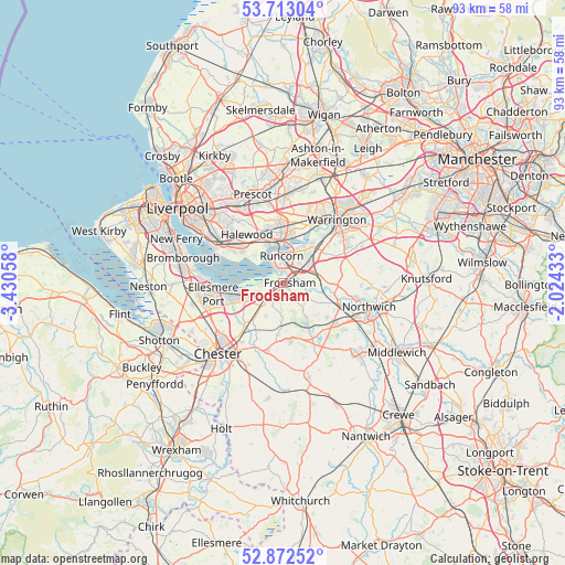 Frodsham on map