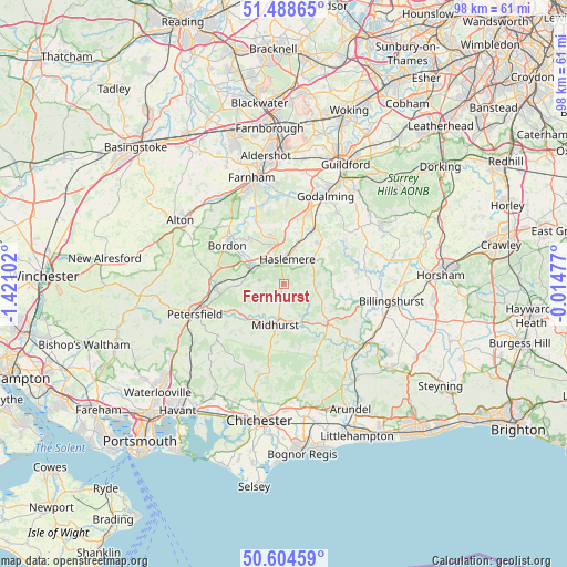 Fernhurst on map