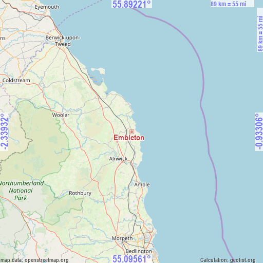 Embleton on map