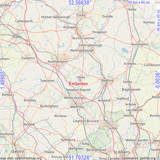 Emberton on map