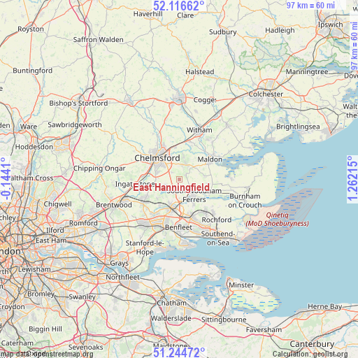 East Hanningfield on map