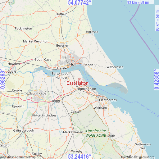 East Halton on map
