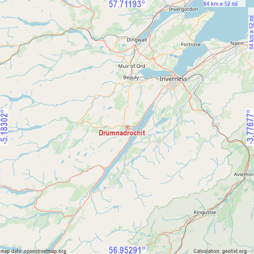 Drumnadrochit on map