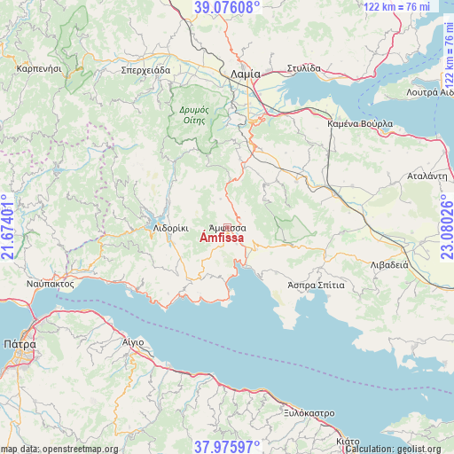 Ámfissa on map