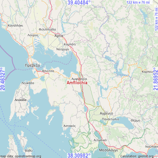 Amfilochía on map