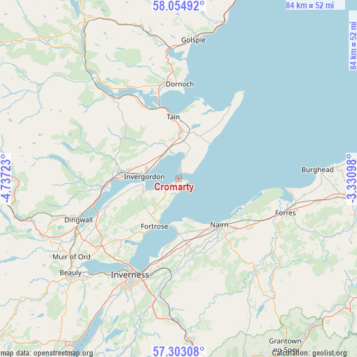 Cromarty on map