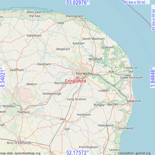 Cringleford on map