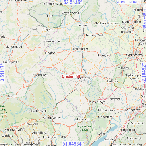 Credenhill on map