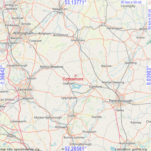 Cottesmore on map