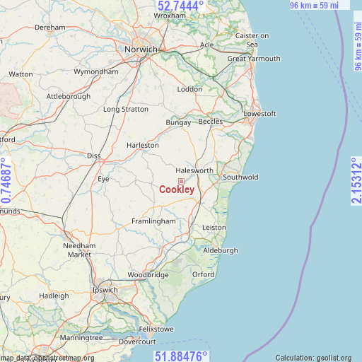 Cookley on map