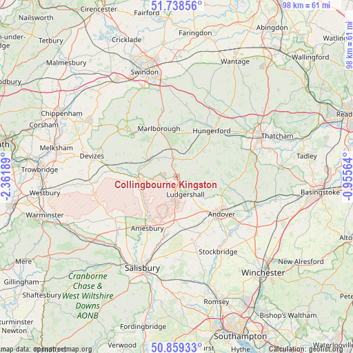 Collingbourne Kingston on map
