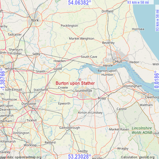 Burton upon Stather on map