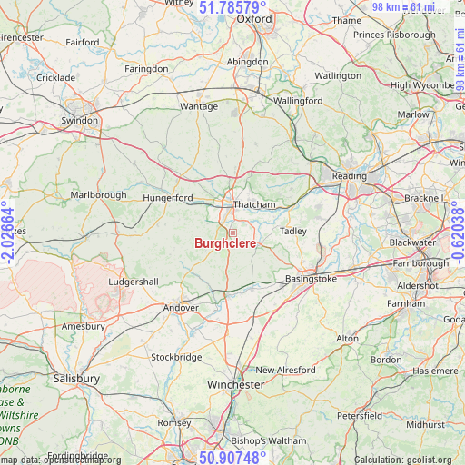 Burghclere on map