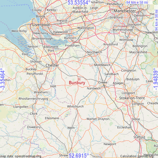 Bunbury on map
