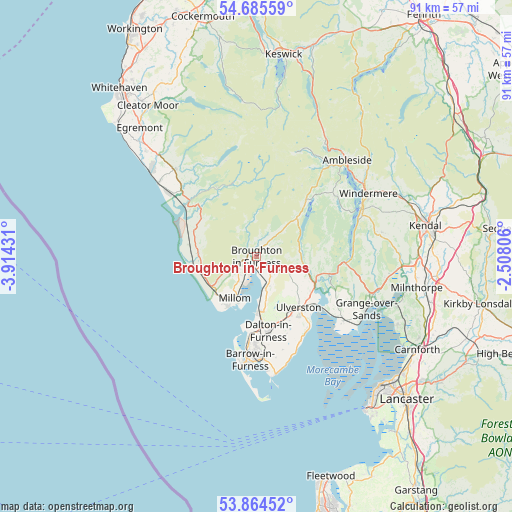 Broughton in Furness on map