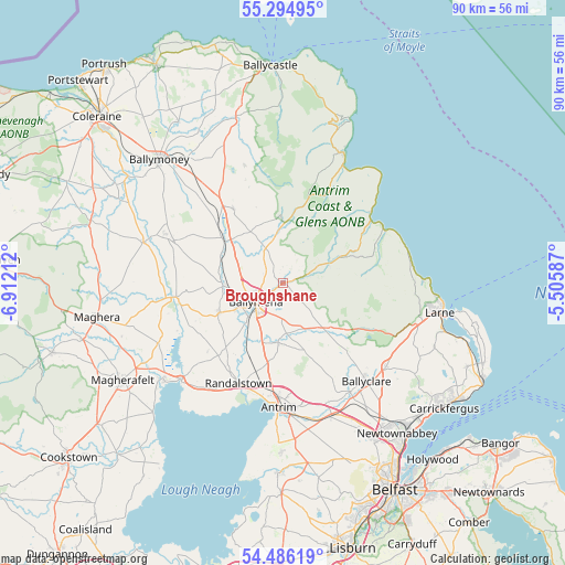 Broughshane on map