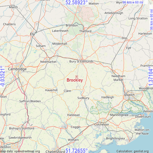 Brockley on map