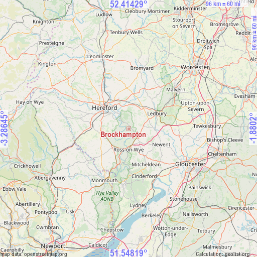 Brockhampton on map