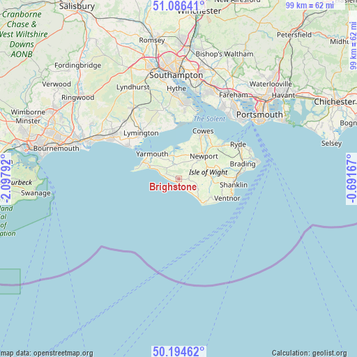 Brighstone on map